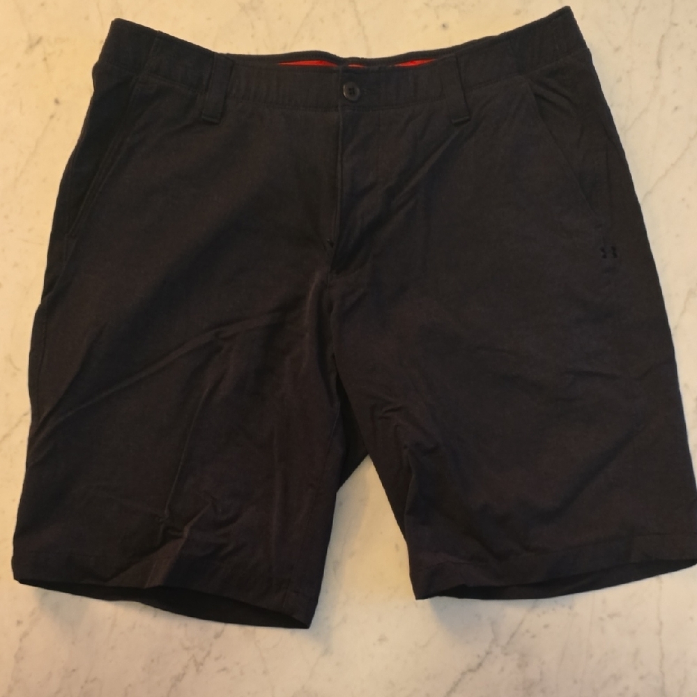 Under Armour Black Flat Front Athletic Shorts